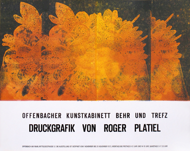Affiche d'exposition pour l'exposition Ă Offenbach en 1973.