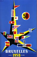 Affiche de l'Exposition universelle de Bruxelles en 1958.