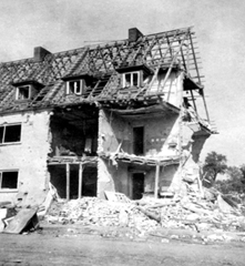 Maison où vivait la famille Schaper après les bombardements de 1943.