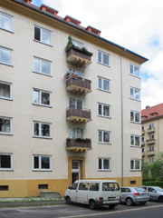Immeuble à Kassel, 130 Goethe-Stasse, où vécut la famille Platiel et où Roger habita pendant ses études aux Beaux-Arts.